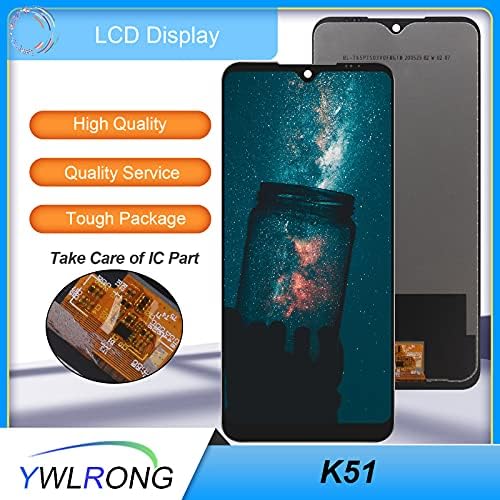 YWLRONG ЗА LG K51 LCD K500 K500UM K500KM K500MM LMK500MM Екран На Допир Монитор ЗА LG K51 Lcd Екран Замена со поправка