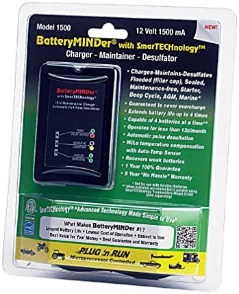 BatteryMinder 1500: 12 волти -1,5 засилувач на батерии, одржувач на батерии и десулфатор за батерии со