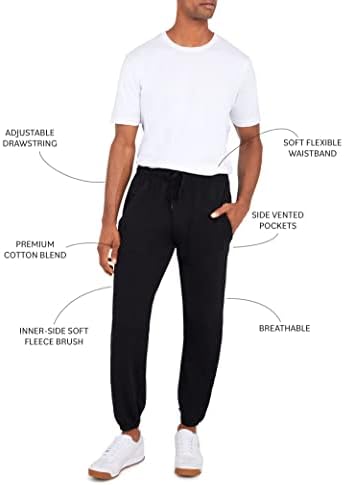 Ендру Скот Машки панталони за џогери од руно | Мулти пакет | Атлетски лабави џемпери за вежбање, трчање,
