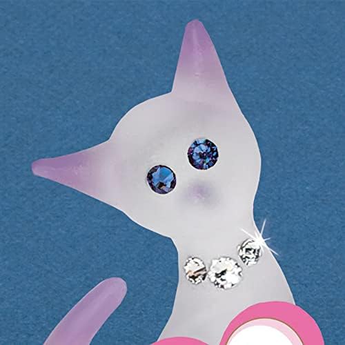 Стаклена барон розова мачка „сакам мачки“
