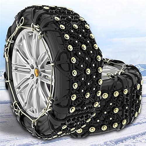 Каблите Wakauto Cables 2 парчиња ланец за гуми за патнички автомобили SUV во снежен мраз песок кал кал и итна
