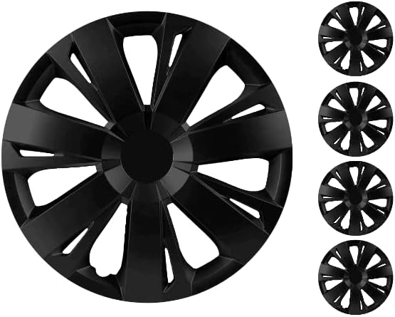 Копри сет од покривка од 4 тркала од 15 инчи црни Hubcap Snap-on Fit Mazda