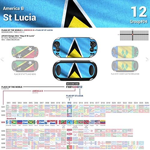 Sony PlayStation Vita Design Skin Flag of Stul Lucia Налепница за декорации за PlayStation vita
