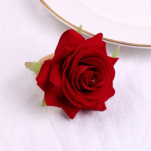 Yfqhdd Исклучителна свадба роза цветна салфетка прстен салфетка прстен цветна уста крпа прстен салфетка тока