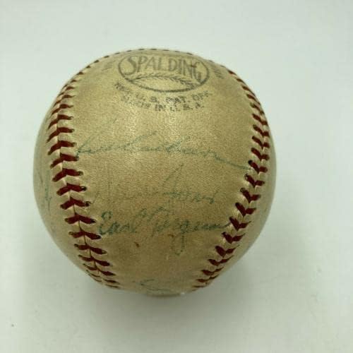 1954 Филаделфија Филис Тим Потпиша Националната Лига Бејзбол Ричи Basбурн-Автограм Бејзбол