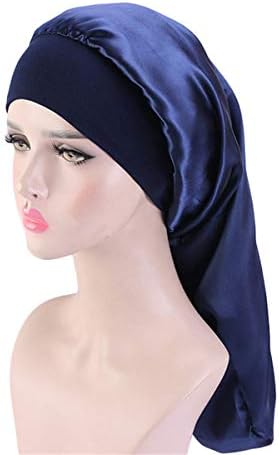 Cdybox големопродажба голема свила за спиење капа со широк еластичен опсег за жени кадрава природна капа за нега на