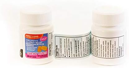 FirstCare - Детска алергија олеснување дифенхидрамин HCl антихистамин меки џвака 20 брои - вкус на гума за џвакање