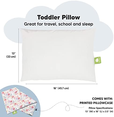 Keababies Toddler Pillow со перница - 13x18 Мојата мала сонувачка перница - органски перници за дете од памук