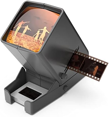 DigitNow 35mm Прегледувач на слајд, 3x зголемување и LED LED LED осветлено осветлено гледање и работа