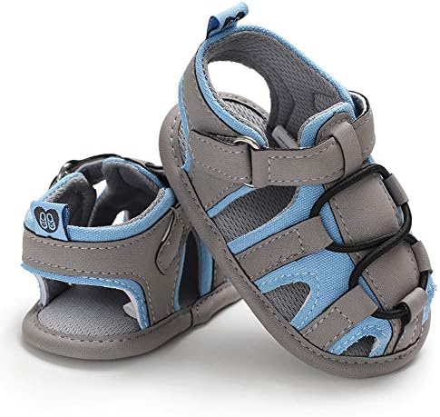 Sofmuo Бебе момчиња девојчиња затворени пети сандали дишеат атлетски меки единствени анти-лизгање новороденче