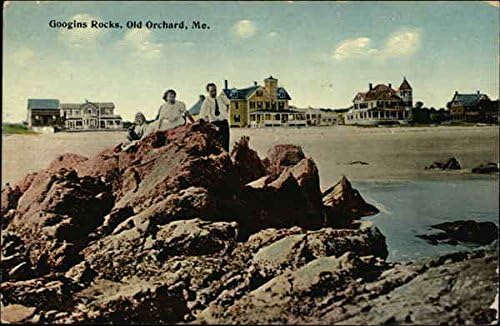 Googns Rocks Old Orchard Beach, Maine Me оригинална античка разгледница 1912 година