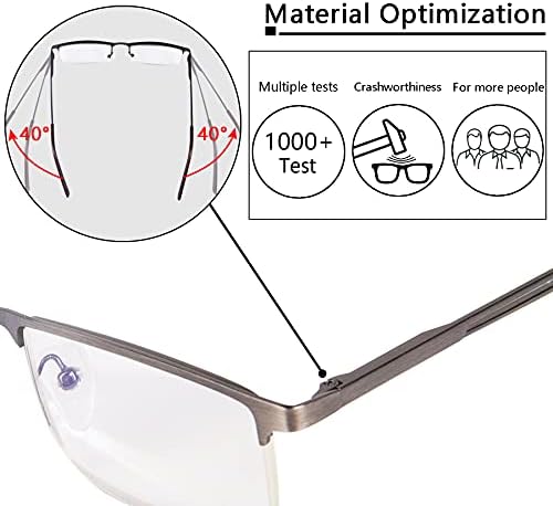Албсеој 3 пакет Сина Светлина Блокирање Очила За Читање, Ментална Рамка Анти Очила Компјутерски Читачи