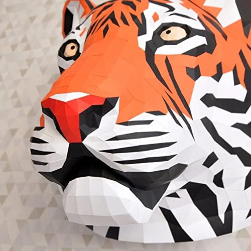 WLL-DP симулација тигар глава форма DIY хартија модел уметнички хартија скулптура креативна wallидна декорација