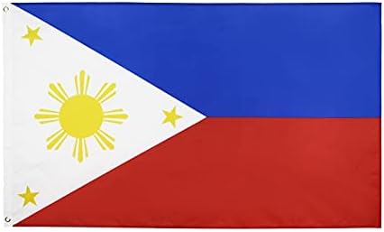 Bmaller Филипинско знаме Филипини знаме живописна боја и фадеј доказ за платно заглавие и полиестер со двојно зашиени