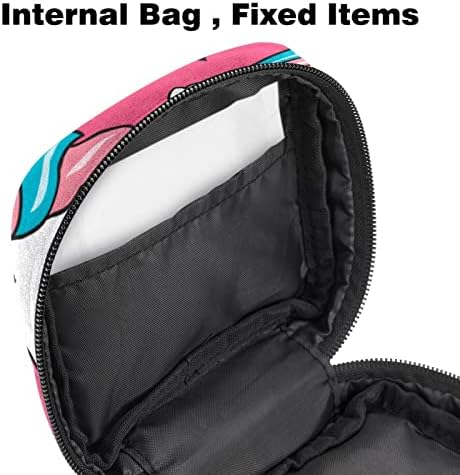 Санитарна торба за складирање на салфетка, симпатична цртана филм еднорог виножито шема менструална чаша торбичка, преносни