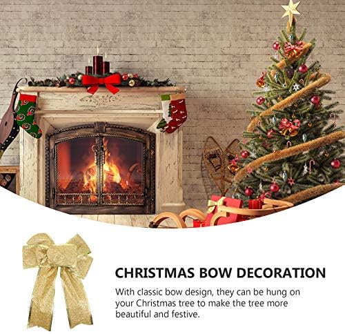 Doitool 5 парчиња Божиќни деокративни лакови сјајни поклони за новогодишни елки