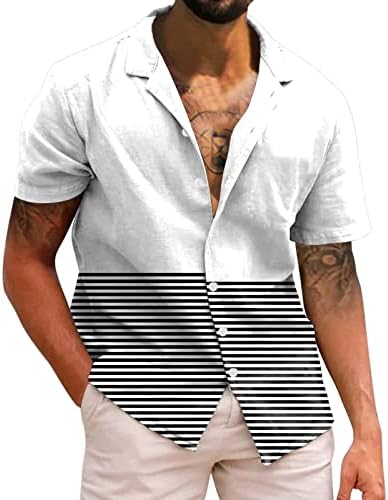 2023 нови мажи случајни кратки ракави пролетни летни летни вратови 3Д печатени кошули модни врвни кошули за блузи