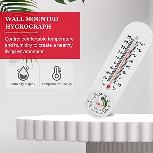 Мерач на влажност на wallиден термометар: 8pack Внатрешен термометар на отворено, мерач на мерач на температура на влажност