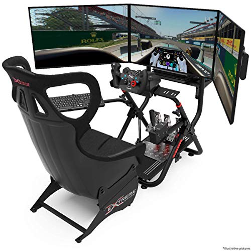 Extreme SIM Racing Triple TV Stand Add -On Upgrade за штандот на тркалото SXT v2 - одговара само SXT