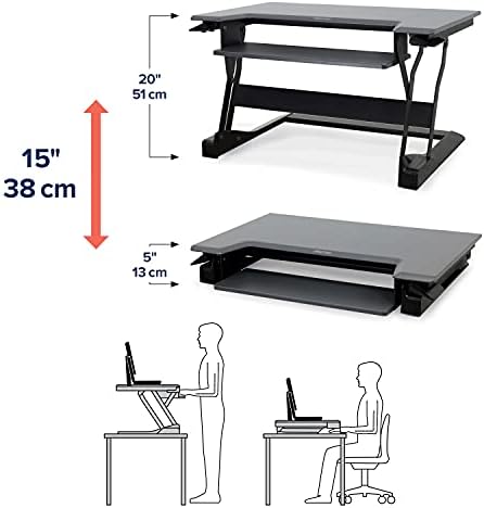 Ergotron-Converter WorkFit-T Converter и Workfit Dual Monitor Comp, Sit Stand Desk Riser за таблети-За 2 монитори