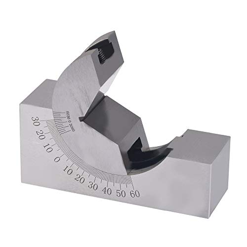 Huanyu со висок прецизен агол v блок 0-30-60 степени прилагодлив микро-агол мерач со клуч за алатка за